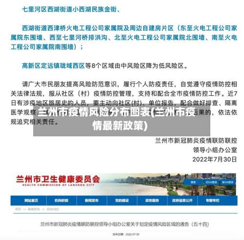 兰州市疫情风险分布图表(兰州市疫情最新政策)