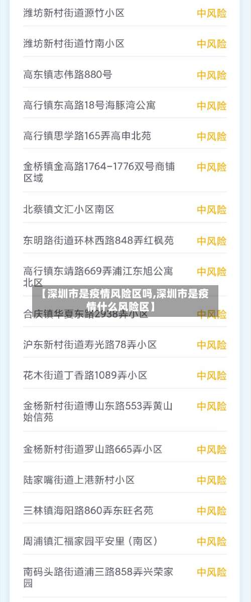 【深圳市是疫情风险区吗,深圳市是疫情什么风险区】