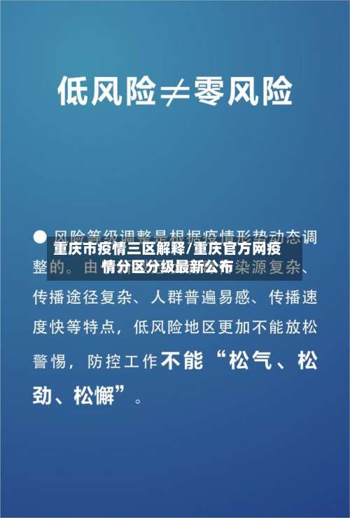 重庆市疫情三区解释/重庆官方网疫情分区分级最新公布