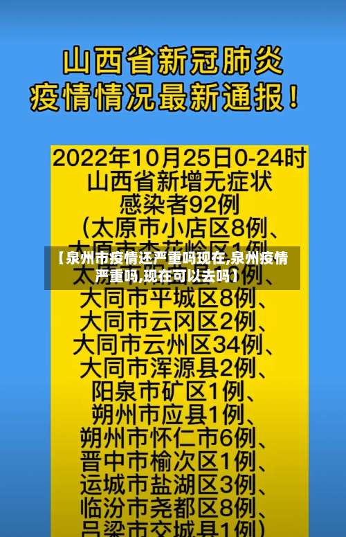 【泉州市疫情还严重吗现在,泉州疫情严重吗,现在可以去吗】