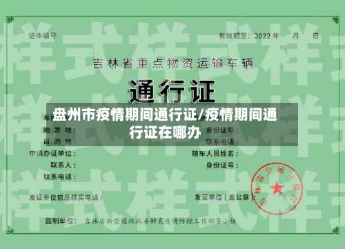 盘州市疫情期间通行证/疫情期间通行证在哪办