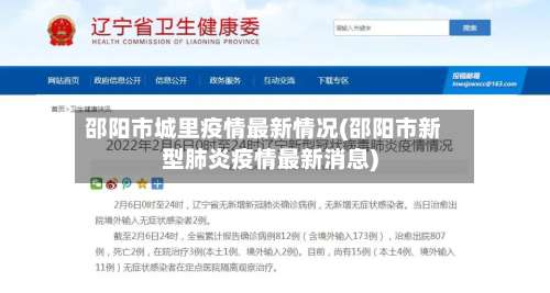 邵阳市城里疫情最新情况(邵阳市新型肺炎疫情最新消息)-第3张图片