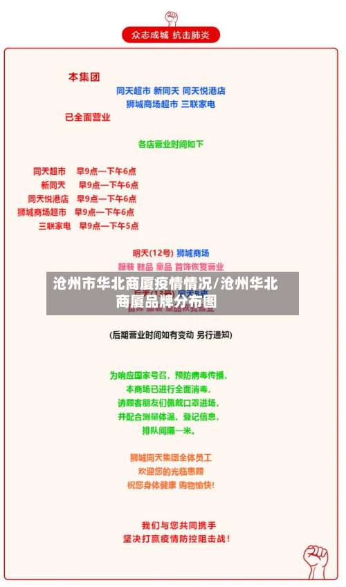 沧州市华北商厦疫情情况/沧州华北商厦品牌分布图