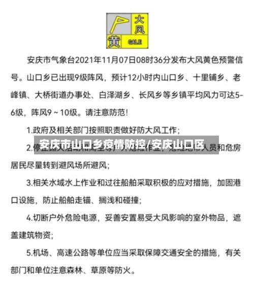 安庆市山口乡疫情防控/安庆山口区
