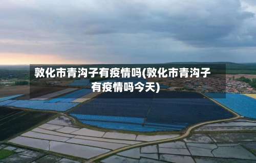 敦化市青沟子有疫情吗(敦化市青沟子有疫情吗今天)