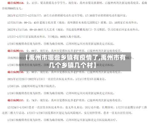 【禹州市哪些乡镇有疫情了,禹州市有几个乡镇几个村】-第2张图片