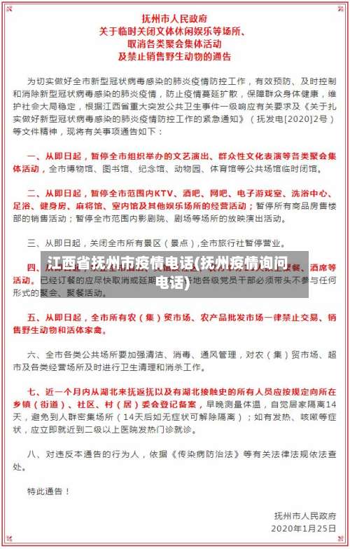 江西省抚州市疫情电话(抚州疫情询问电话)