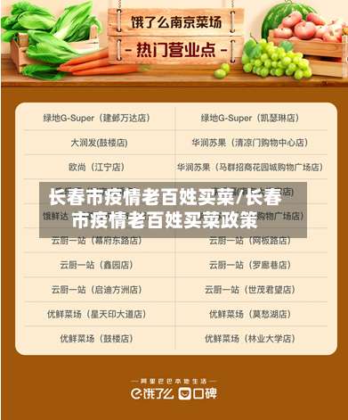 长春市疫情老百姓买菜/长春市疫情老百姓买菜政策