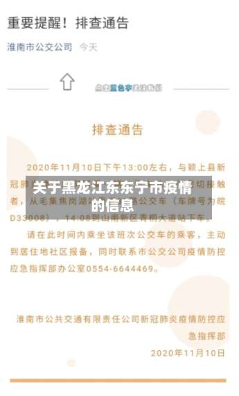 关于黑龙江东东宁市疫情的信息-第3张图片