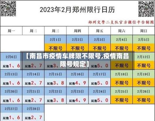 【南昌市疫情车牌限不限号,疫情南昌限号规定】