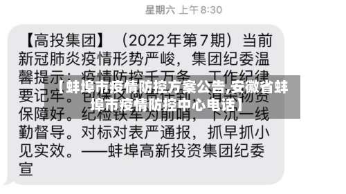 【蚌埠市疫情防控方案公告,安徽省蚌埠市疫情防控中心电话】-第2张图片