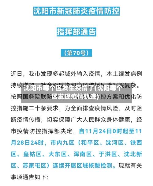 沈阳市哪个区发生疫情了(沈阳哪个区发现疫情轨迹)