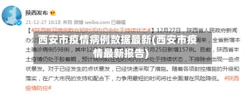西安市疫情病例数据最新(西安市疫情最新报告)