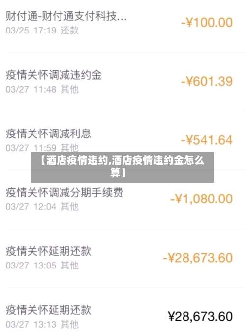 【酒店疫情违约,酒店疫情违约金怎么算】