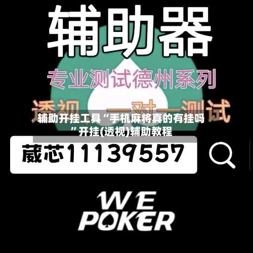 辅助开挂工具“手机麻将真的有挂吗	”开挂(透视)辅助教程-第2张图片