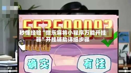 秒懂经验“微乐麻将小程序万能开挂器”开挂辅助详细步骤-第3张图片