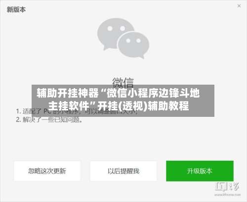 辅助开挂神器“微信小程序边锋斗地主挂软件”开挂(透视)辅助教程-第2张图片