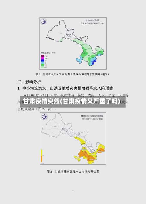 甘肃疫情突然(甘肃疫情又严重了吗)