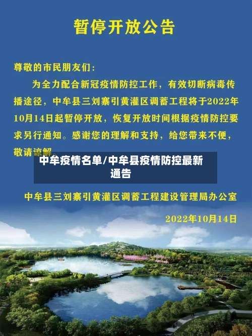 中牟疫情名单/中牟县疫情防控最新通告