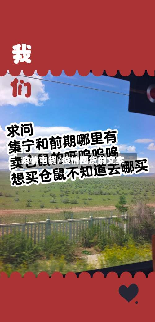 疫情屯货/疫情囤货的文案