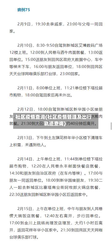 社区疫情查询(社区疫情管理及出行轨迹查询)-第2张图片