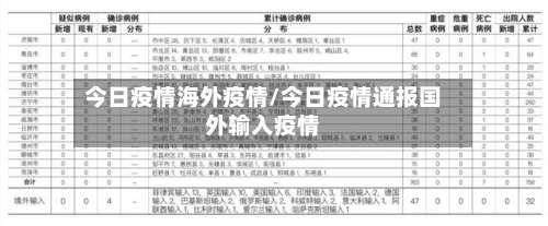 今日疫情海外疫情/今日疫情通报国外输入疫情-第2张图片