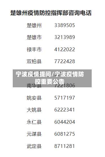 宁波疫情提问/宁波疫情防控重要公告