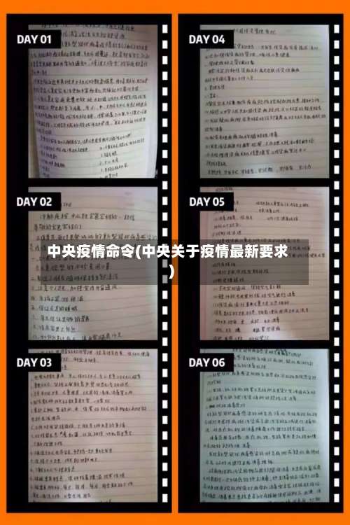 中央疫情命令(中央关于疫情最新要求)-第3张图片