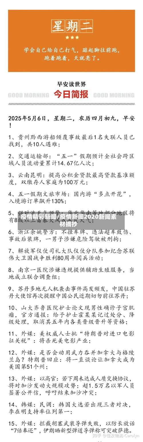 疫情精彩新闻/疫情新闻2020新闻素材摘抄
