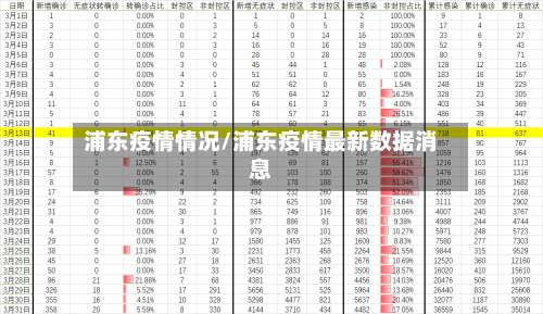 浦东疫情情况/浦东疫情最新数据消息-第3张图片