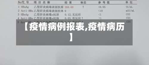 【疫情病例报表,疫情病历】-第2张图片