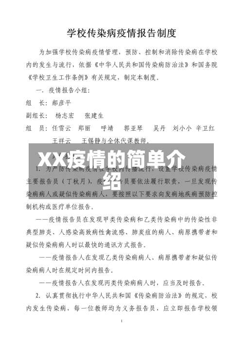 XX疫情的简单介绍-第2张图片