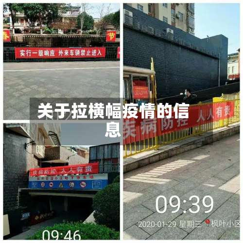 关于拉横幅疫情的信息