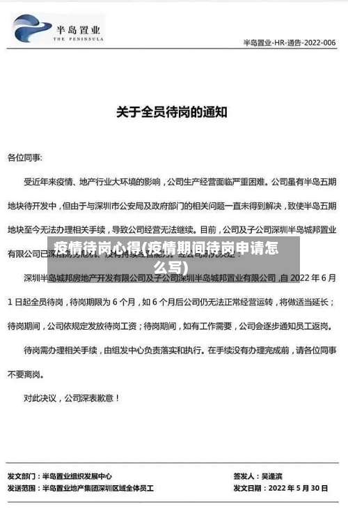 疫情待岗心得(疫情期间待岗申请怎么写)-第2张图片
