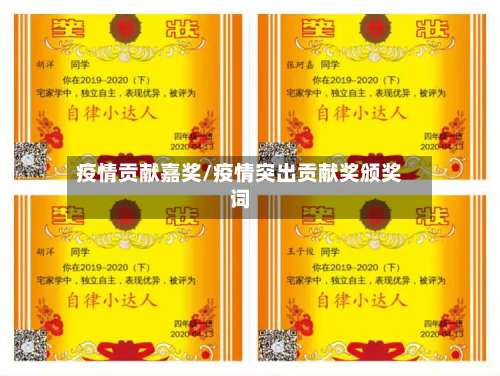 疫情贡献嘉奖/疫情突出贡献奖颁奖词-第2张图片