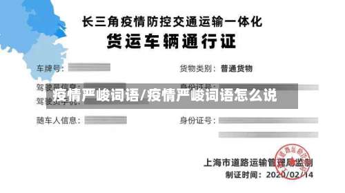 疫情严峻词语/疫情严峻词语怎么说